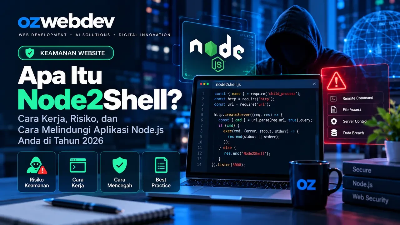 Apa Itu Node2Shell? Mengenal Ancaman Remote Code Execution pada Node.js dan Cara Mencegahnya